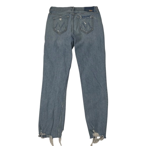 MOTHER The Sinner For Nothin Distressed Crop Straight Leg Jeans Womens Size 25 - Picture 4 of 16